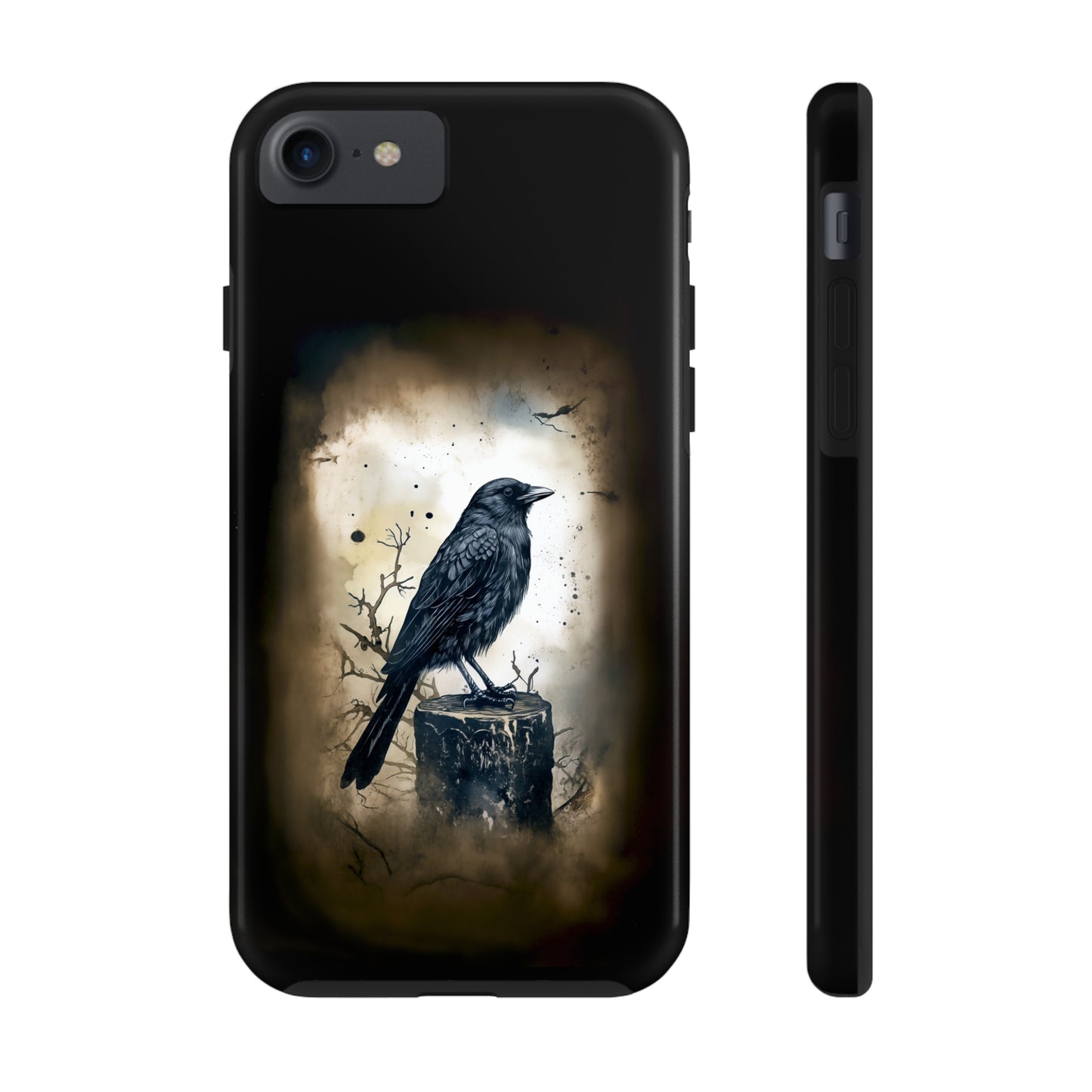 Raven Visage Tough Phone Case for iPhone 15 14 13 12 11 pro max XR XS 7 8 SE Gothic Black phone case Dark Academia iPhone case