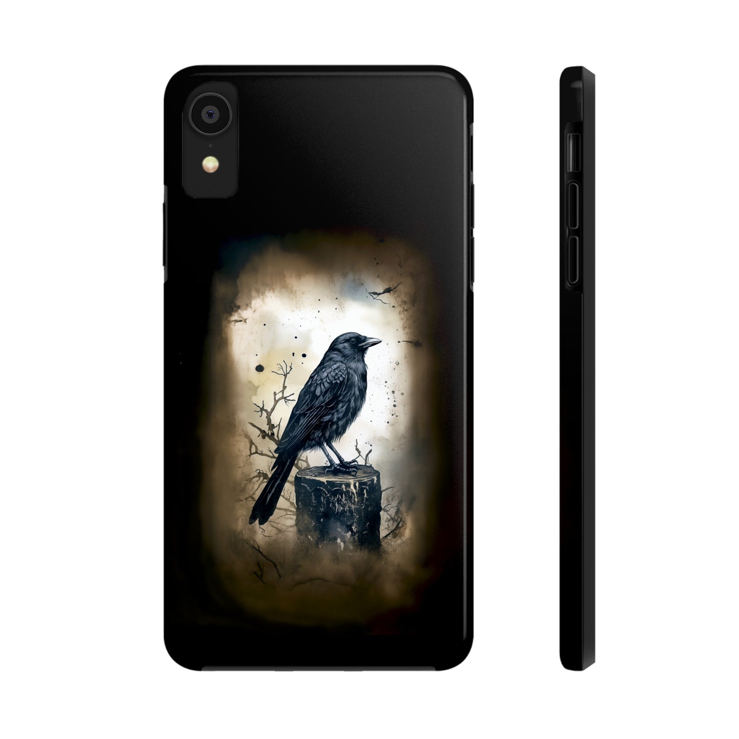 Raven Visage Tough Phone Case for iPhone 15 14 13 12 11 pro max XR XS 7 8 SE Gothic Black phone case Dark Academia iPhone case