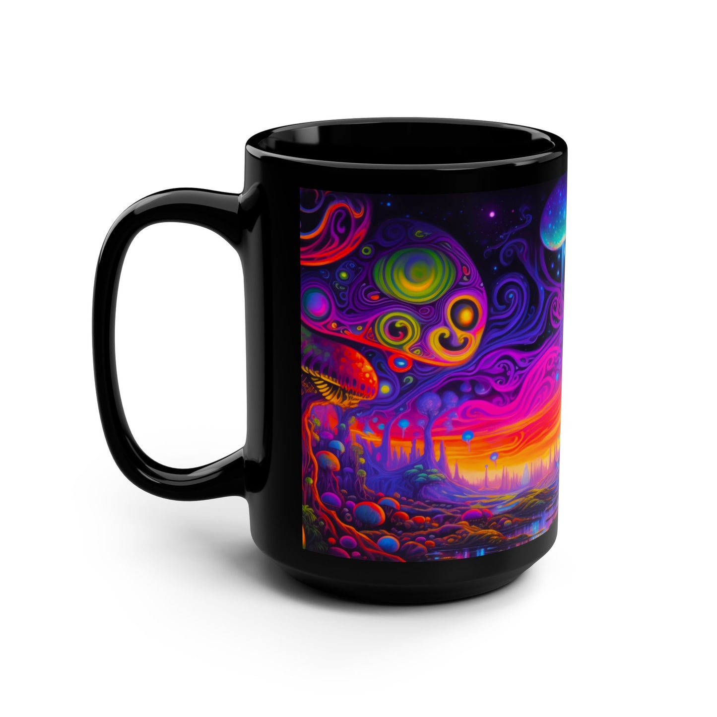 Trippy Marsh 15oz Coffee Mug Colorful Psychedelic Mug