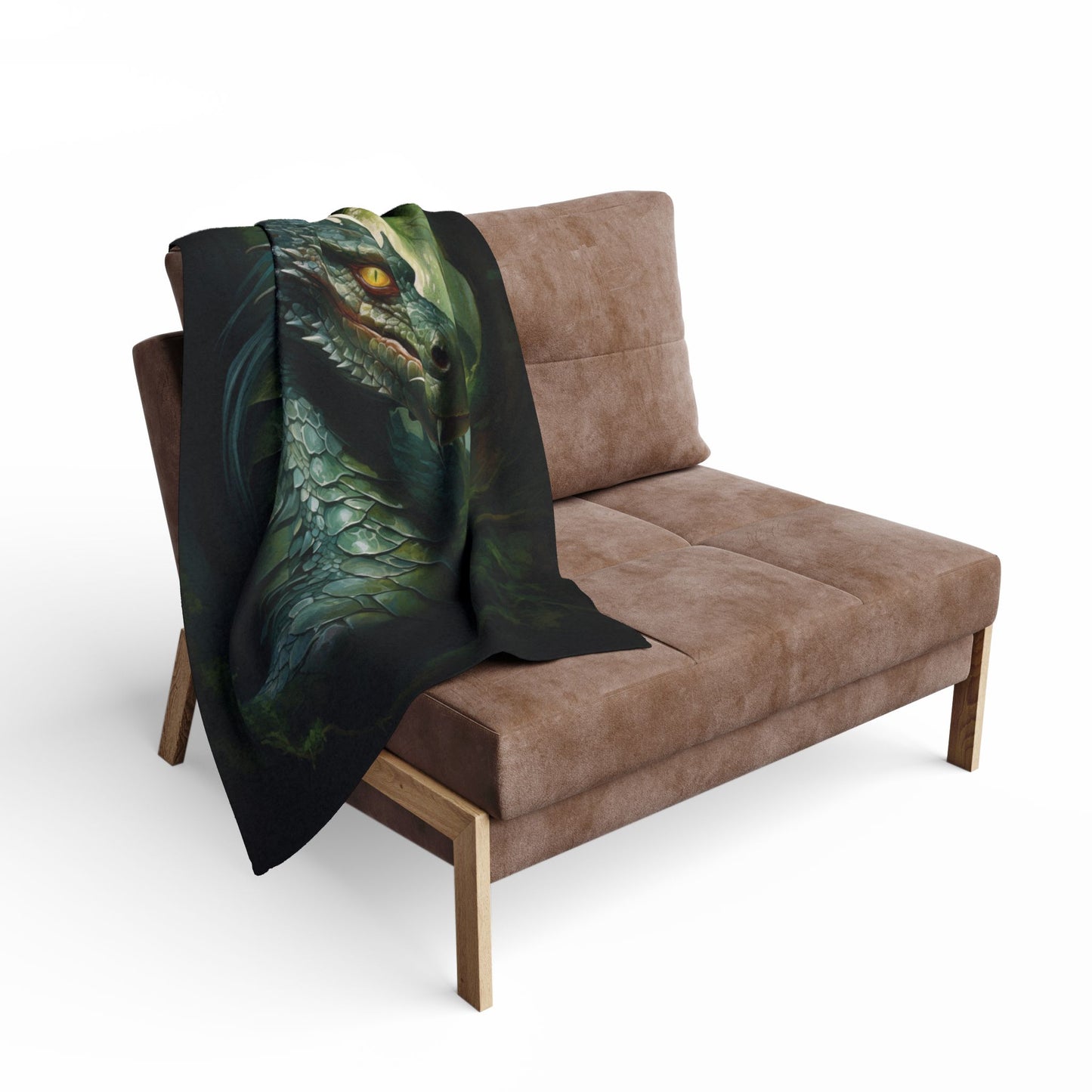 Dragonslither Arctic Fleece Blanket Green Dragon Blanket Fleece Dragon Blanket Green Blanket