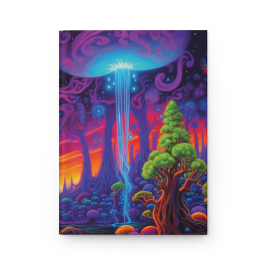 Trippy Marsh Hardcover Journal Mushroom Notebook