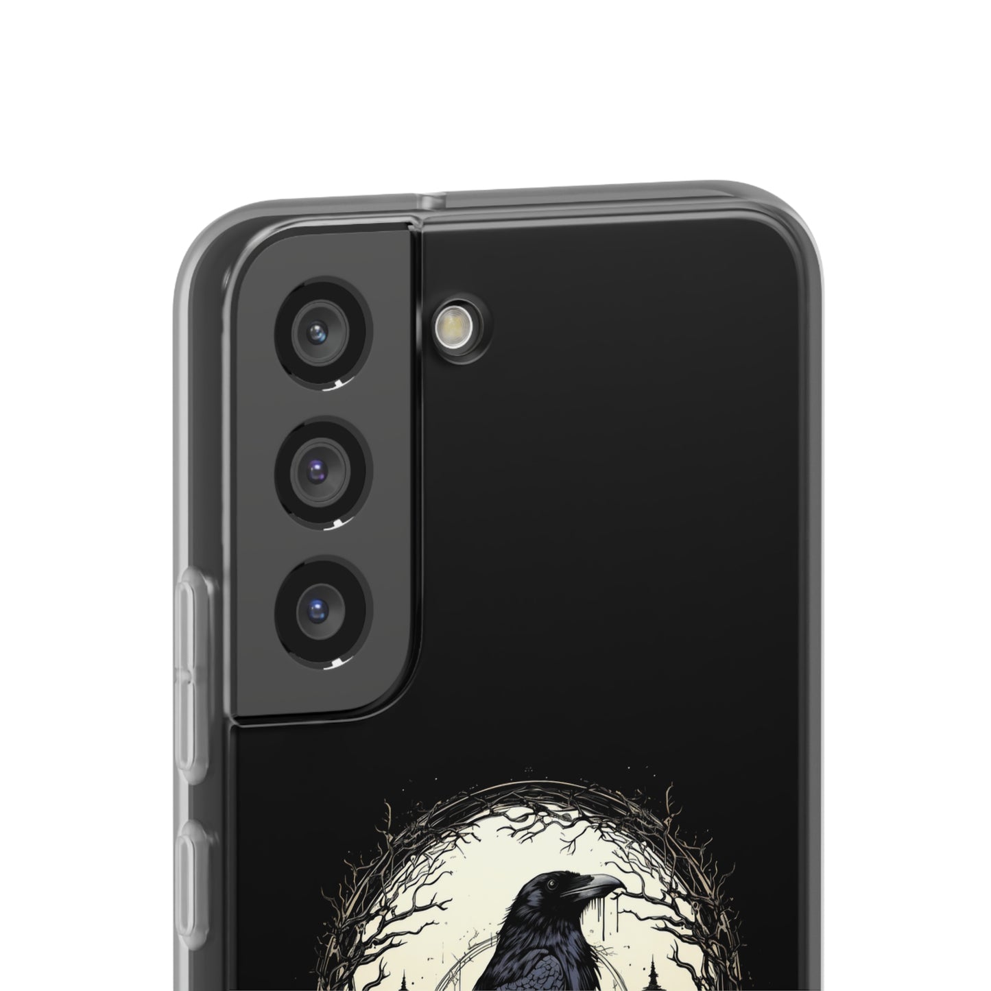 Night's Sentinel Goth Raven Phone Case for iPhone 13 14 pro max Galaxy s22 s23 ultra - optional gift box -dark academia black phone case