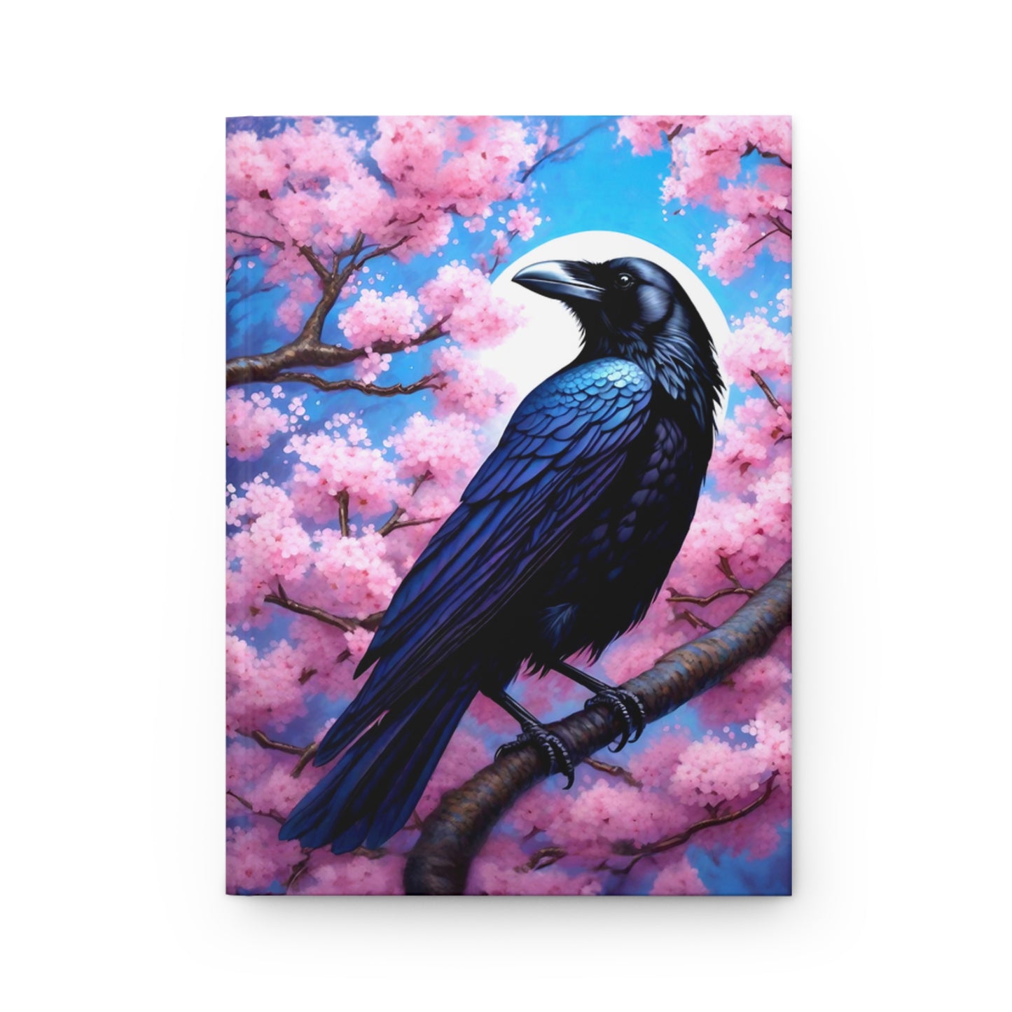 Sakura Raven Hardcover Journal Raven and Cherry Blossom Notebook