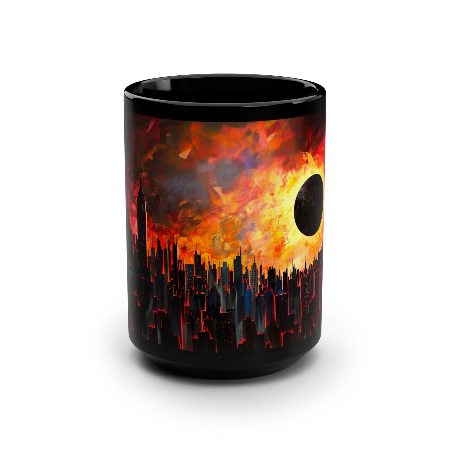 Red City Eclipse Mug 15oz Coffee Mug Solar Eclipse Mug