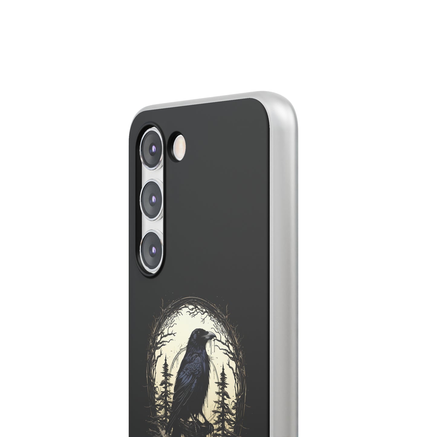 Night's Sentinel Goth Raven Phone Case for iPhone 13 14 pro max Galaxy s22 s23 ultra - optional gift box -dark academia black phone case