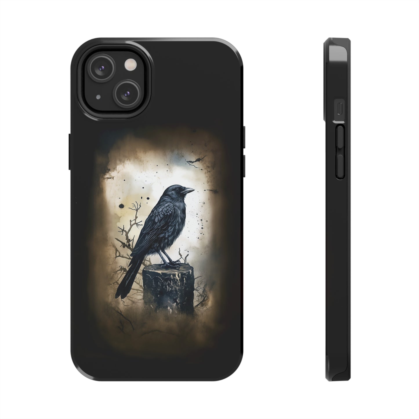 Raven Visage Tough Phone Case for iPhone 15 14 13 12 11 pro max XR XS 7 8 SE Gothic Black phone case Dark Academia iPhone case