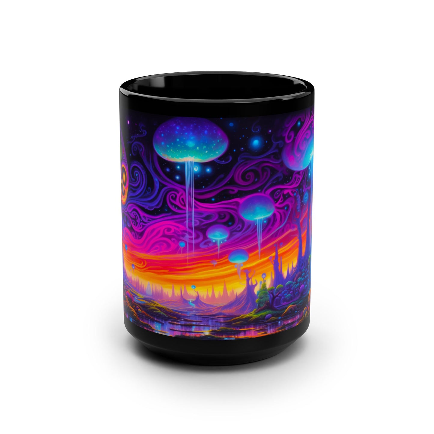 Trippy Marsh 15oz Coffee Mug Colorful Psychedelic Mug