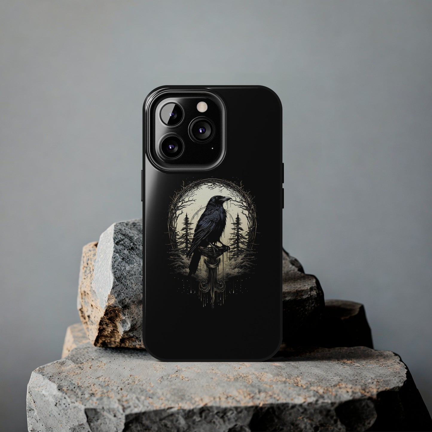 Night's Sentinel Tough Phone Case for iPhone 15 14 13 12 11 pro max XR XS 7 8 SE Gothic Black phone case Dark Academia iPhone case