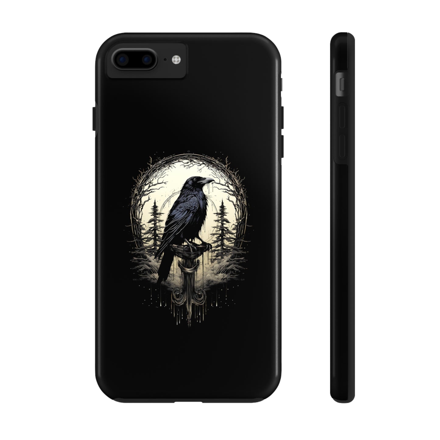 Night's Sentinel Tough Phone Case for iPhone 15 14 13 12 11 pro max XR XS 7 8 SE Gothic Black phone case Dark Academia iPhone case