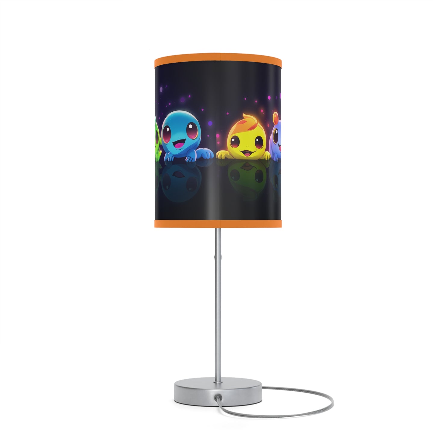 Kids Room Kawaii Creatures Lamp - Table Lamp, Pedestal Lamp, Buffet Lamp -  Brightly Rainbow Colored - Cute