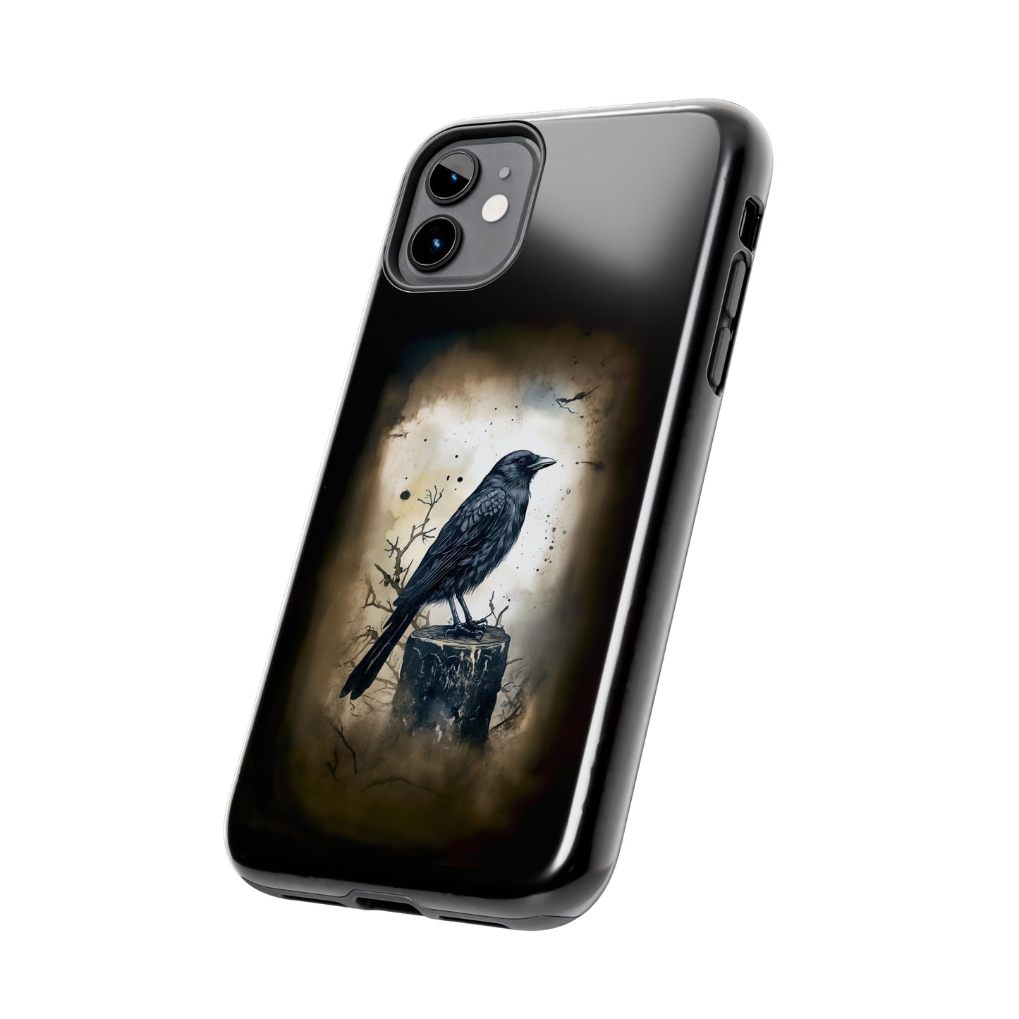 Raven Visage Tough Phone Case for iPhone 15 14 13 12 11 pro max XR XS 7 8 SE Gothic Black phone case Dark Academia iPhone case