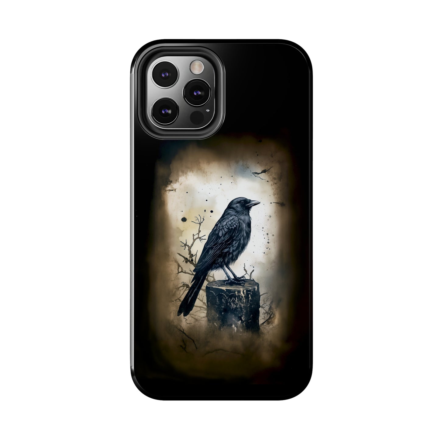 Raven Visage Tough Phone Case for iPhone 15 14 13 12 11 pro max XR XS 7 8 SE Gothic Black phone case Dark Academia iPhone case