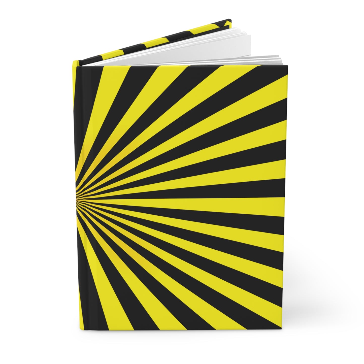 Yellow Burst Hardcover Journal Optical Illusion Notebook