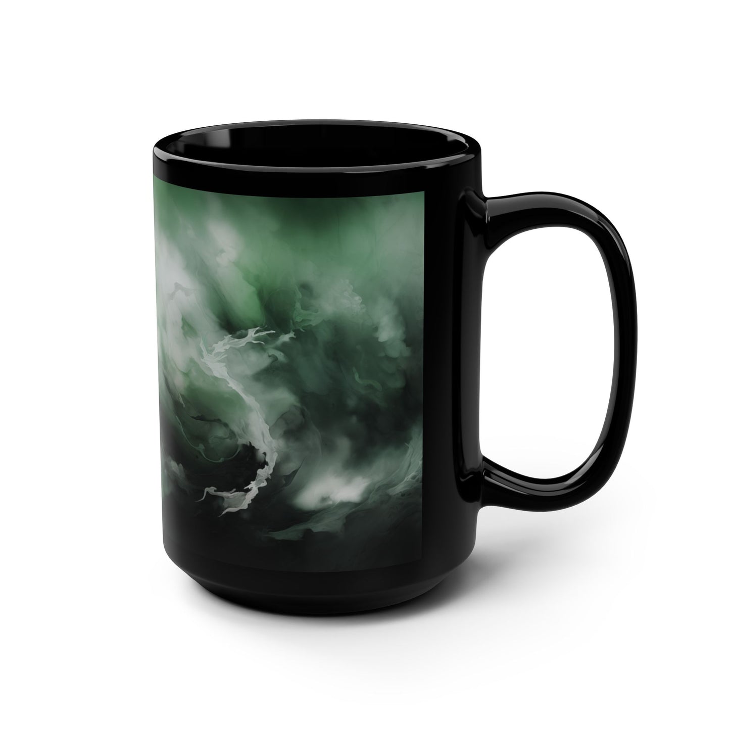 Dragon Swirl 15oz Coffee Mug Abstract Green Dragon Mug