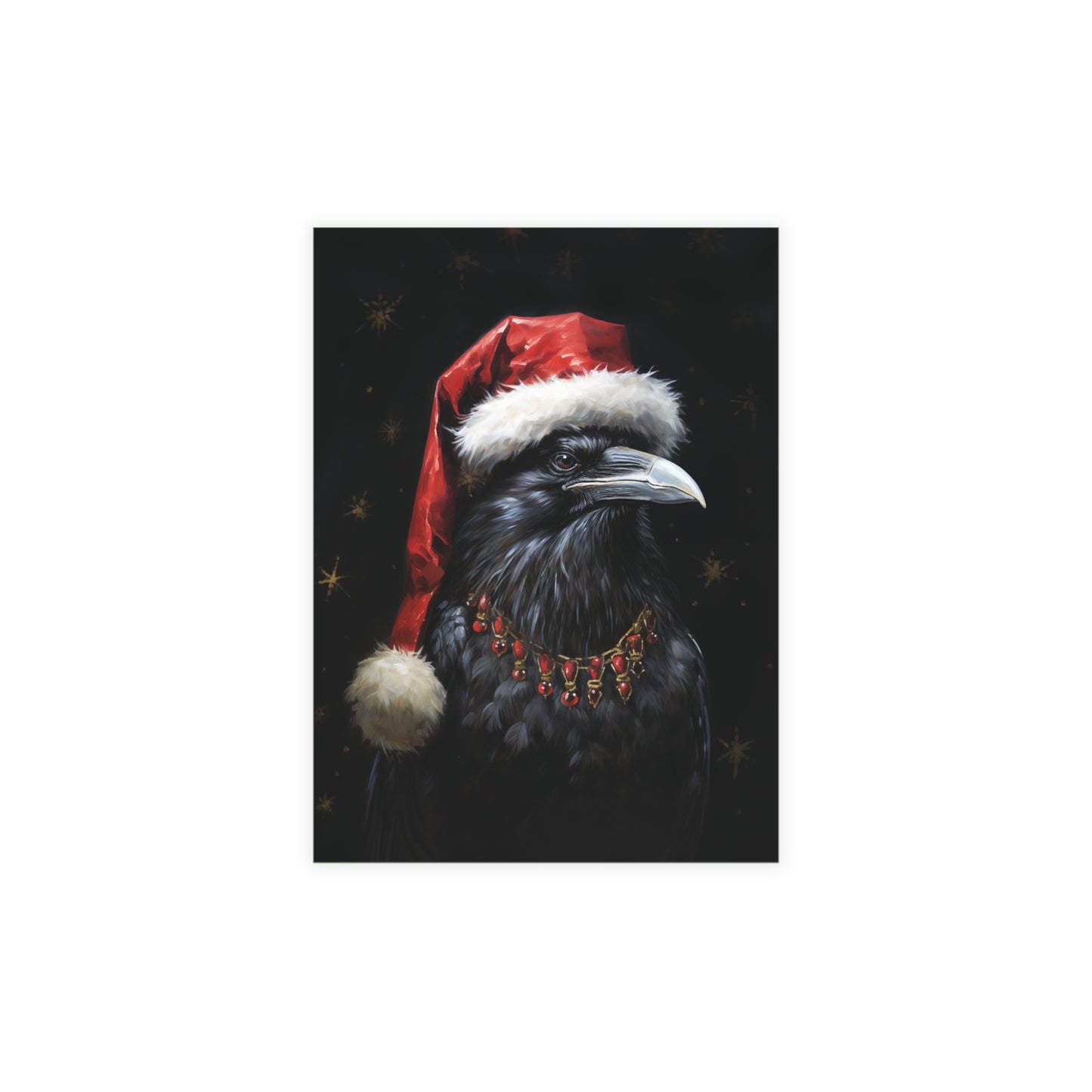 A Corvid Christmas, Raven Christmas Postcards holiday greeting cards dark Christmas cards cool Christmas blank Christmas post cards, gothic