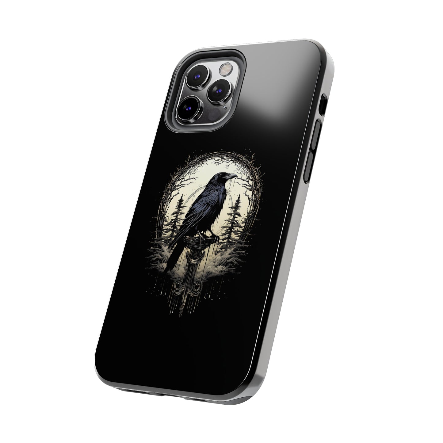 Night's Sentinel Tough Phone Case for iPhone 15 14 13 12 11 pro max XR XS 7 8 SE Gothic Black phone case Dark Academia iPhone case