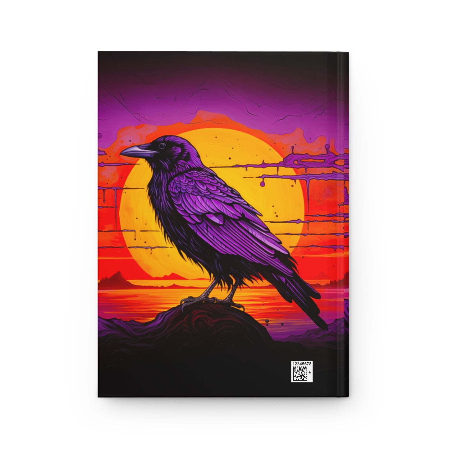 Purple Crow Hardcover Journal Corvid Notebook