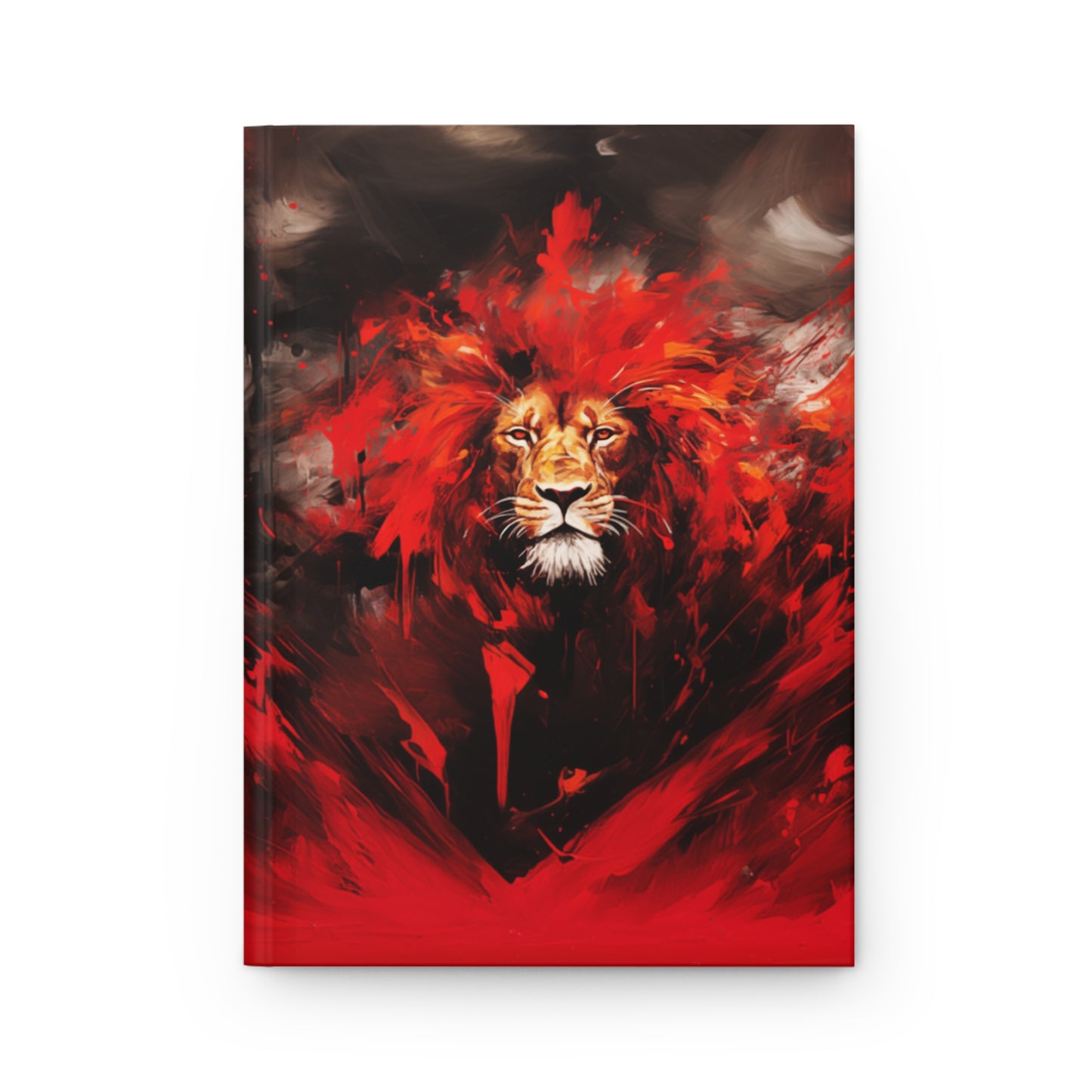 Painted Lion Hardcover Journal Animal Notebook