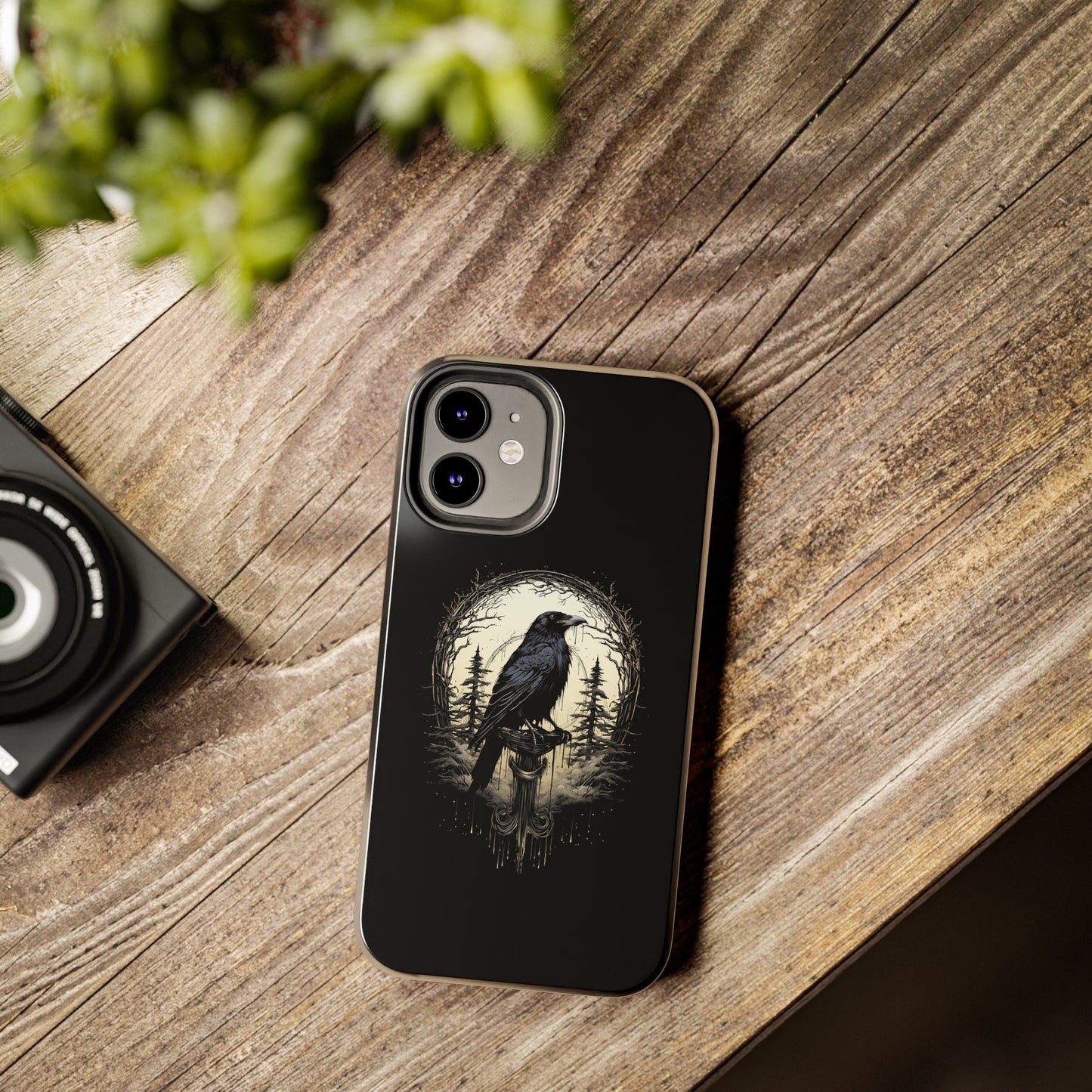 Night's Sentinel Tough Phone Case for iPhone 15 14 13 12 11 pro max XR XS 7 8 SE Gothic Black phone case Dark Academia iPhone case