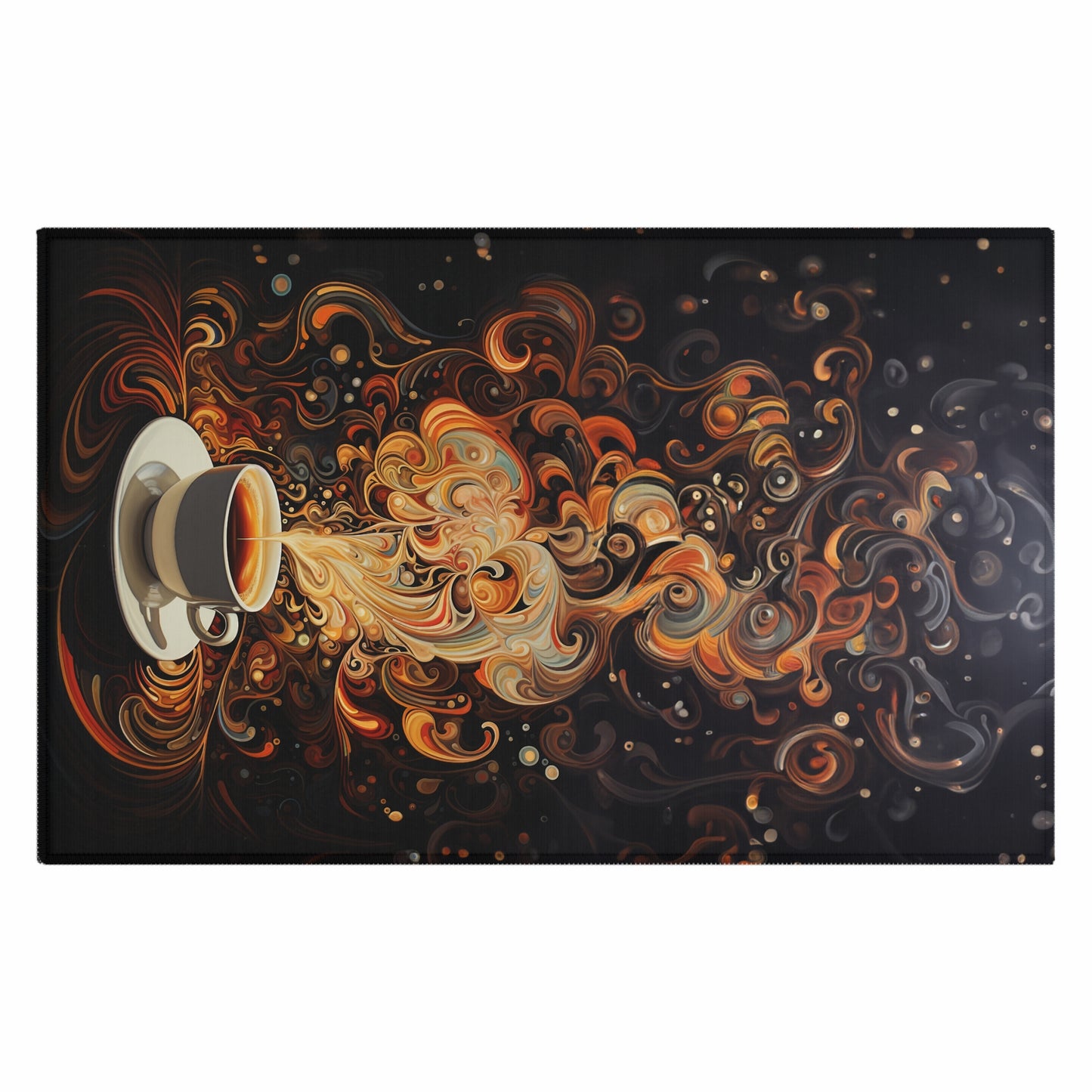 Swirling Scent Coffee Cup Rug