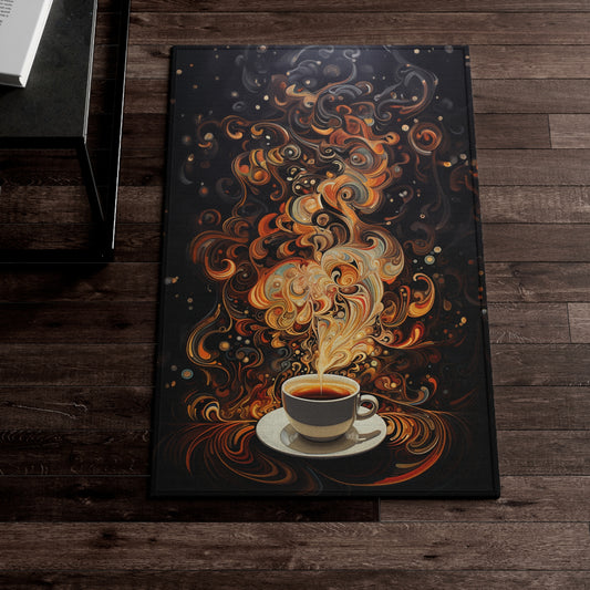 Swirling Scent Coffee Cup Rug