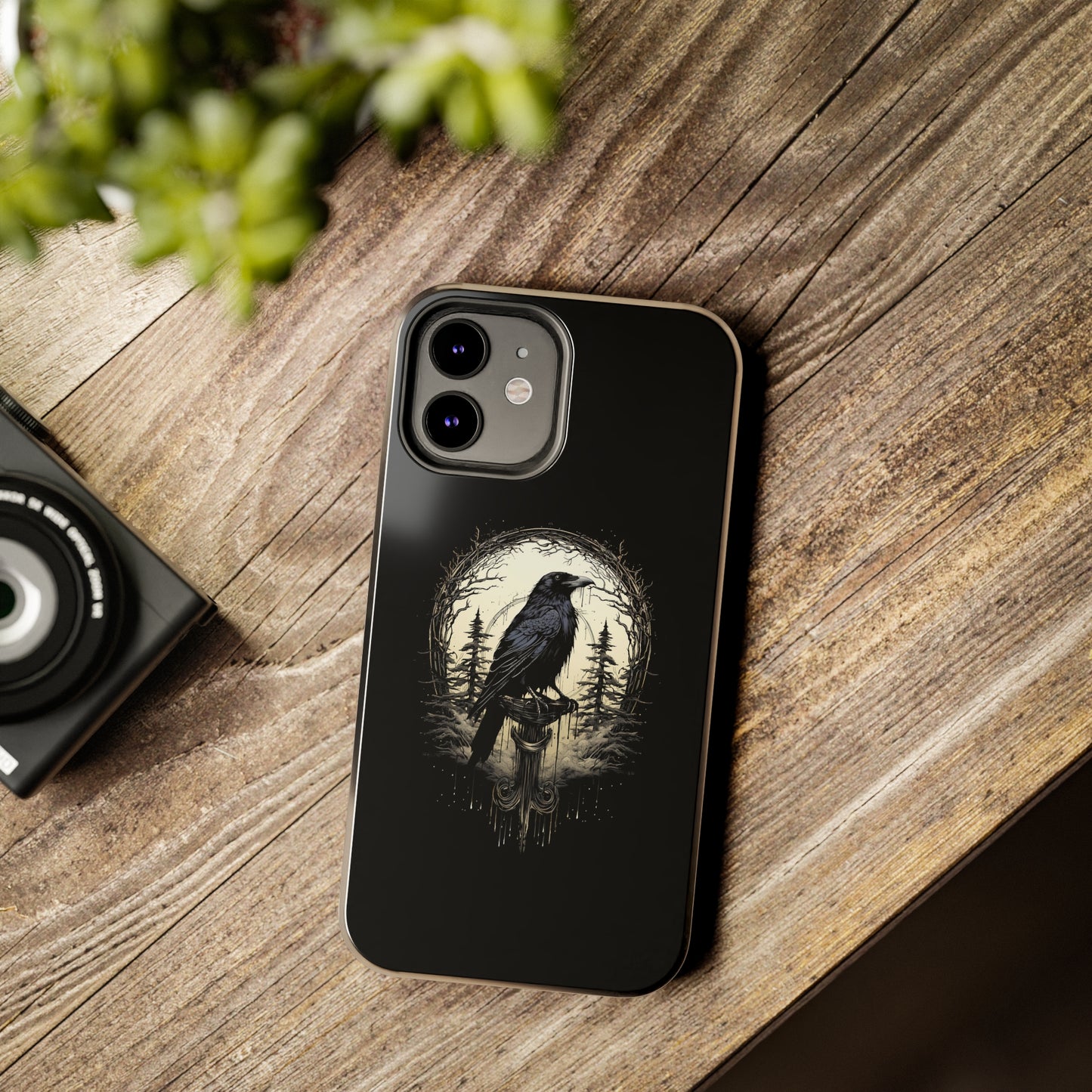 Night's Sentinel Tough Phone Case for iPhone 15 14 13 12 11 pro max XR XS 7 8 SE Gothic Black phone case Dark Academia iPhone case