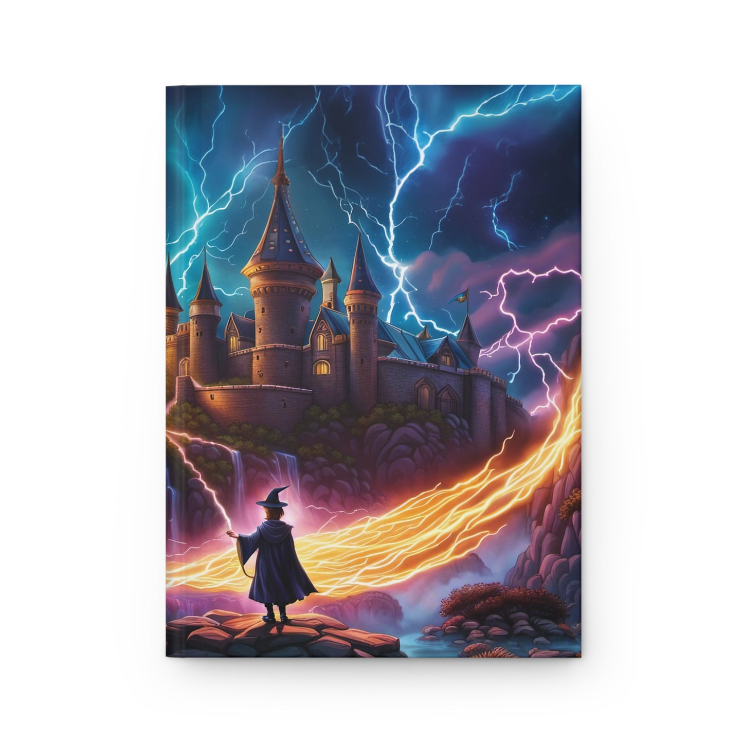 Young Wizard Lightning Spell Notebook Journal - An original fantasy art ruled hardcover notebook