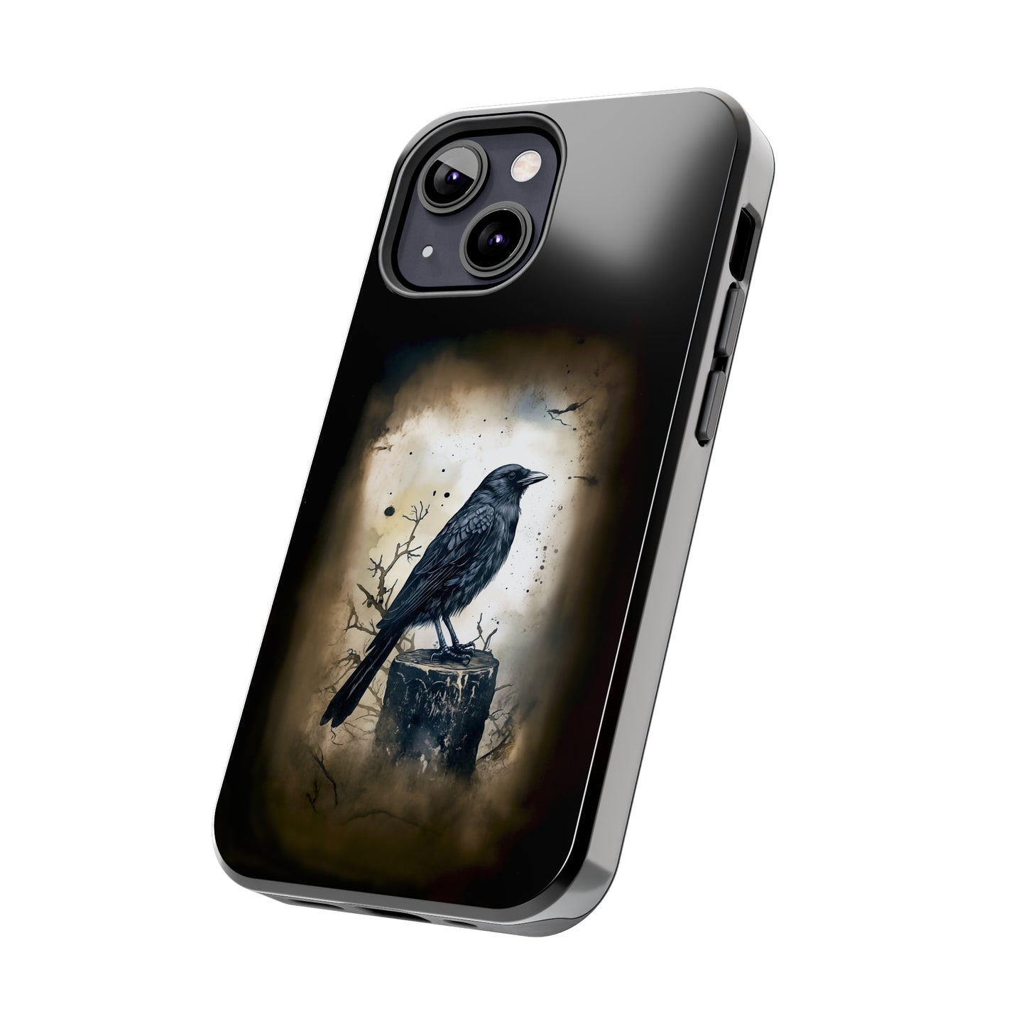 Raven Visage Tough Phone Case for iPhone 15 14 13 12 11 pro max XR XS 7 8 SE Gothic Black phone case Dark Academia iPhone case