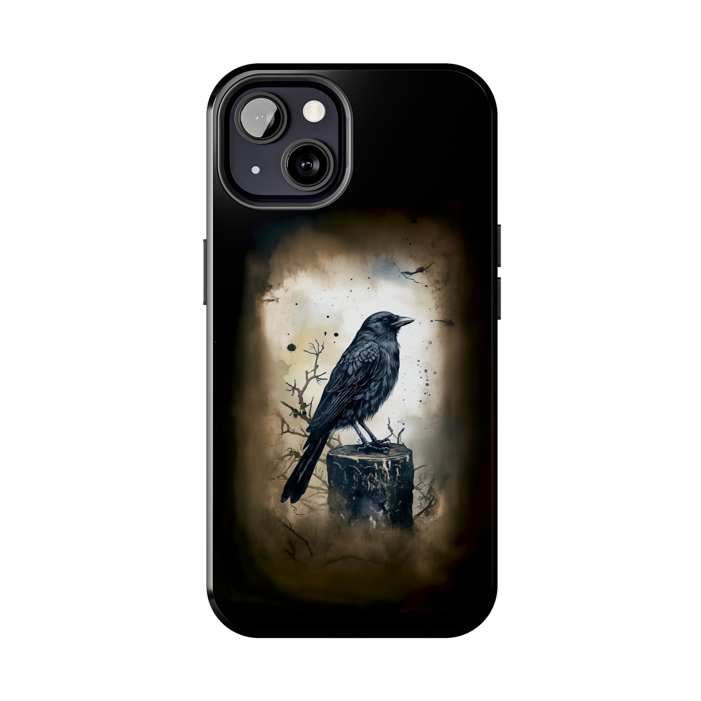 Raven Visage Tough Phone Case for iPhone 15 14 13 12 11 pro max XR XS 7 8 SE Gothic Black phone case Dark Academia iPhone case