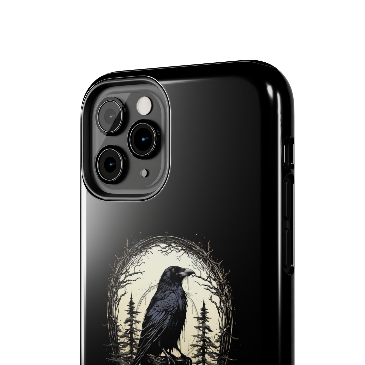 Night's Sentinel Tough Phone Case for iPhone 15 14 13 12 11 pro max XR XS 7 8 SE Gothic Black phone case Dark Academia iPhone case