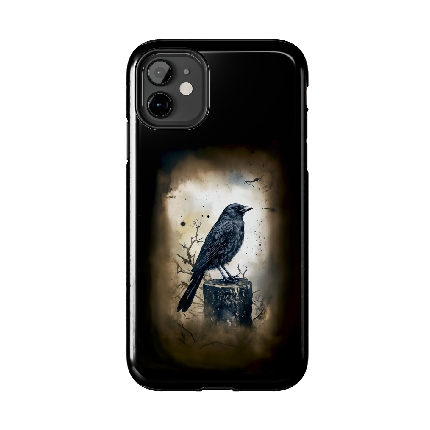 Raven Visage Tough Phone Case for iPhone 15 14 13 12 11 pro max XR XS 7 8 SE Gothic Black phone case Dark Academia iPhone case