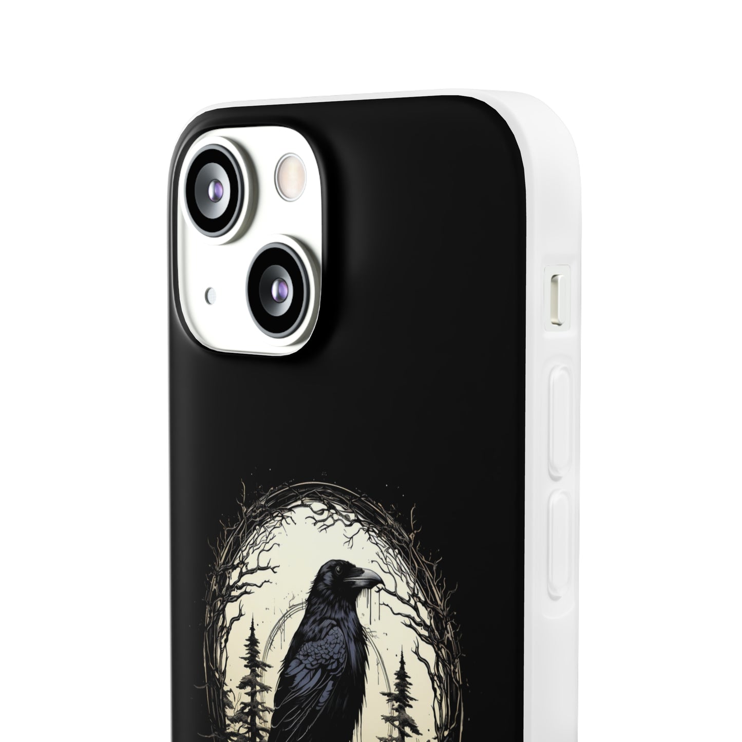 Night's Sentinel Goth Raven Phone Case for iPhone 13 14 pro max Galaxy s22 s23 ultra - optional gift box -dark academia black phone case