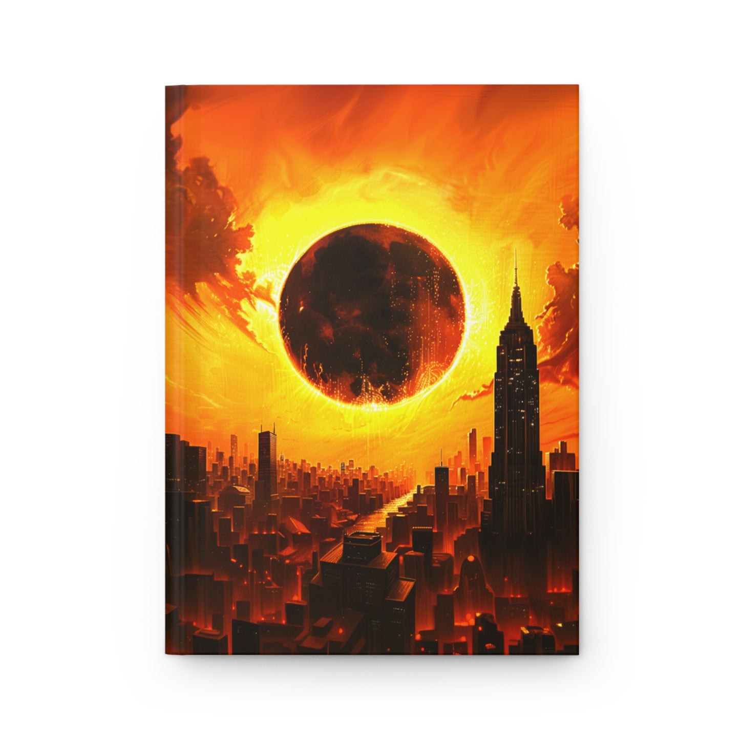 Totality In The City Journal Solar Eclipse Hardcover Notebook