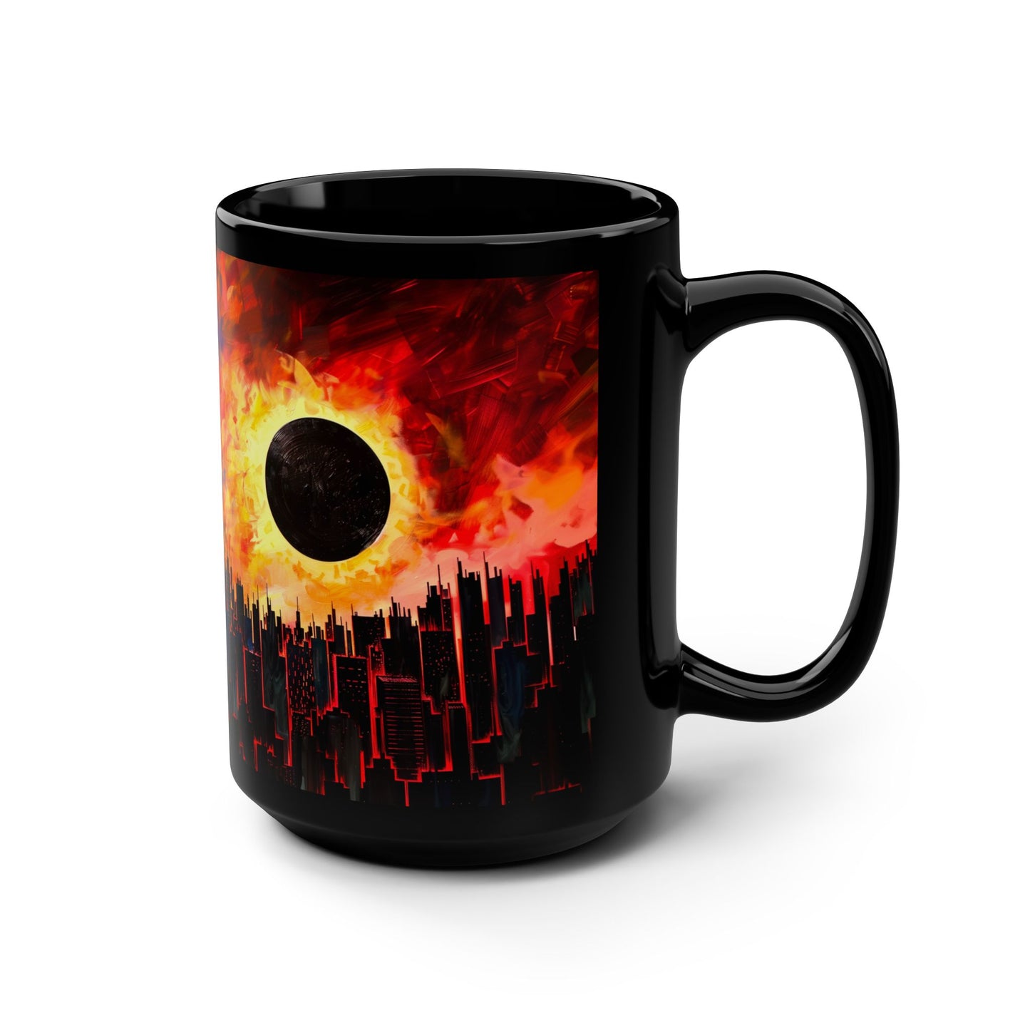 Red City Eclipse Mug 15oz Coffee Mug Solar Eclipse Mug