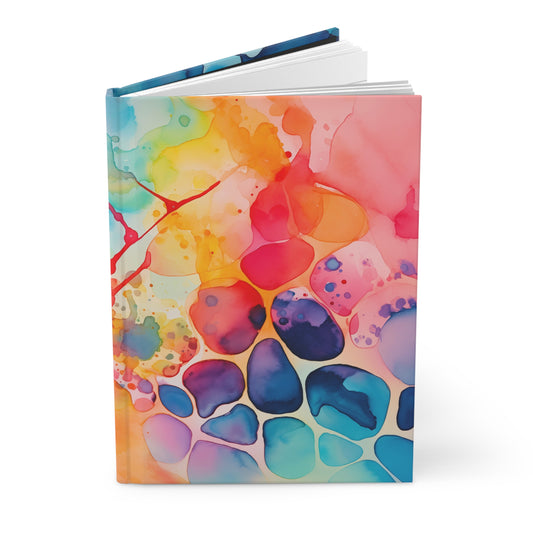 Watercolor Splotches Hardcover Journal Artsy Notebook