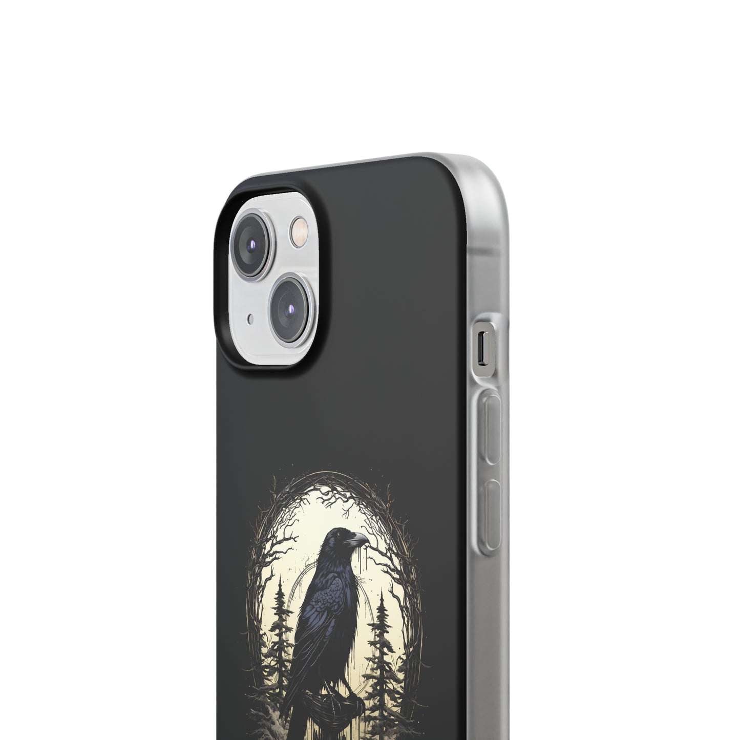 Night's Sentinel Goth Raven Phone Case for iPhone 13 14 pro max Galaxy s22 s23 ultra - optional gift box -dark academia black phone case