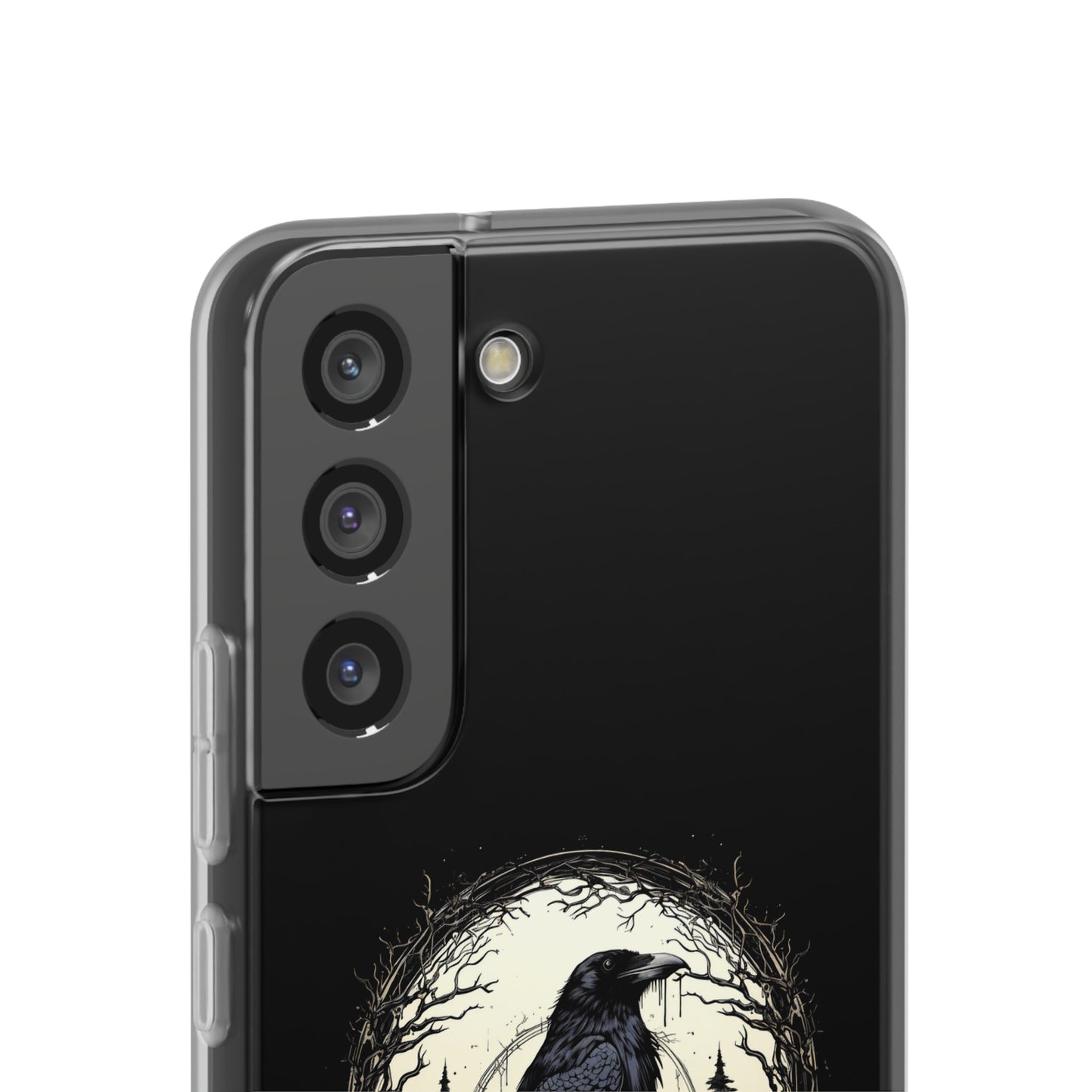 Night's Sentinel Goth Raven Phone Case for iPhone 13 14 pro max Galaxy s22 s23 ultra - optional gift box -dark academia black phone case