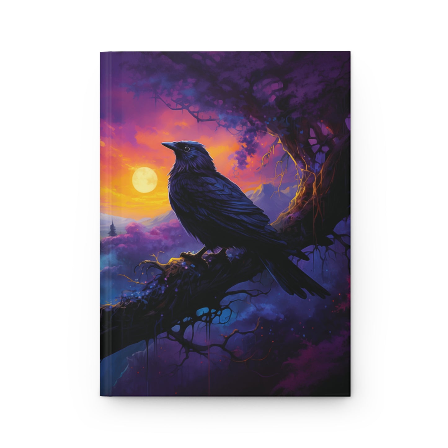 Castle Raven Hardcover Journal Corvid Sunset Notebook