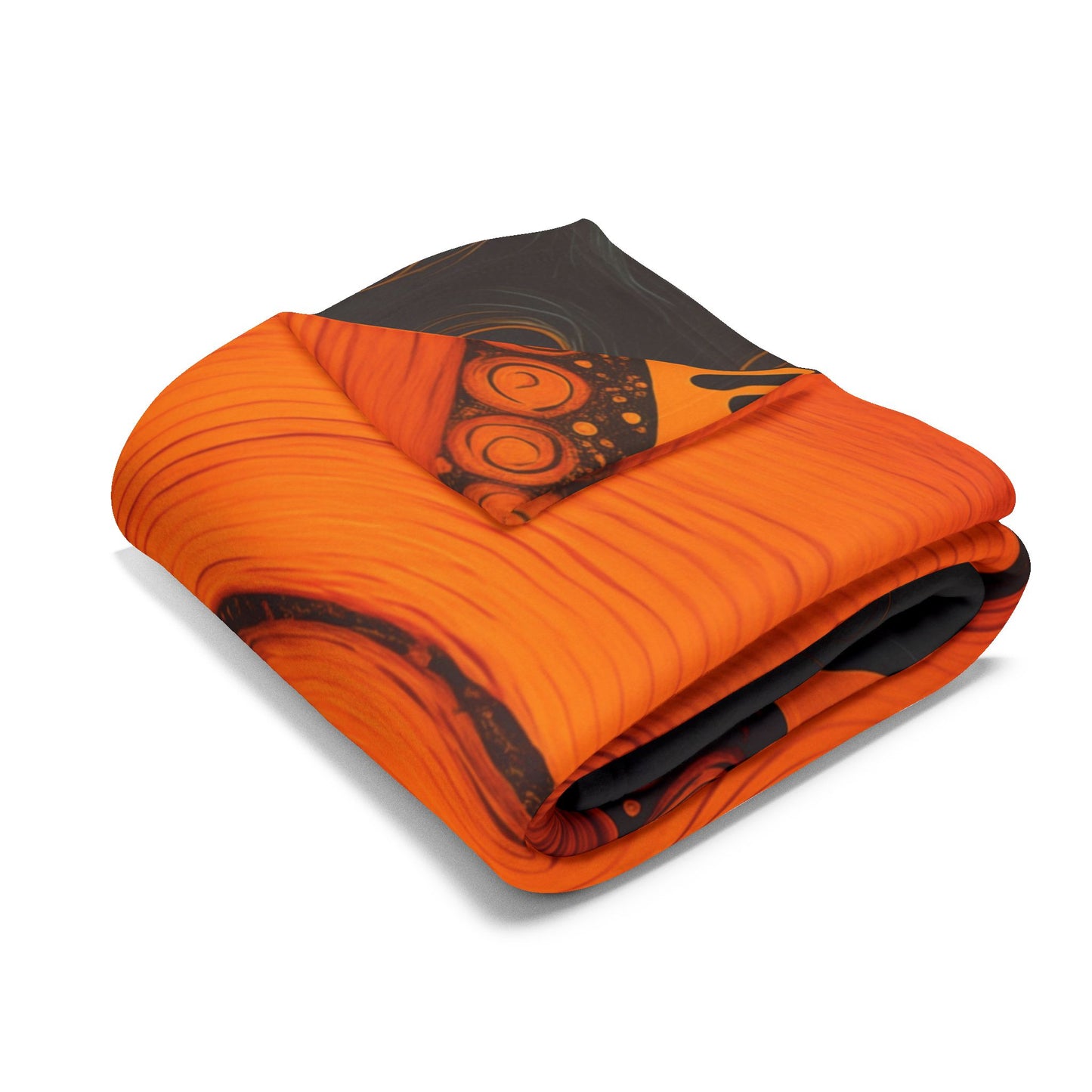 Flaming Sun Blanket Arctic Fleece Blanket Orange Black Fuzzy Blanket Warm Blanket Soft Blanket Boho Sun Trippy