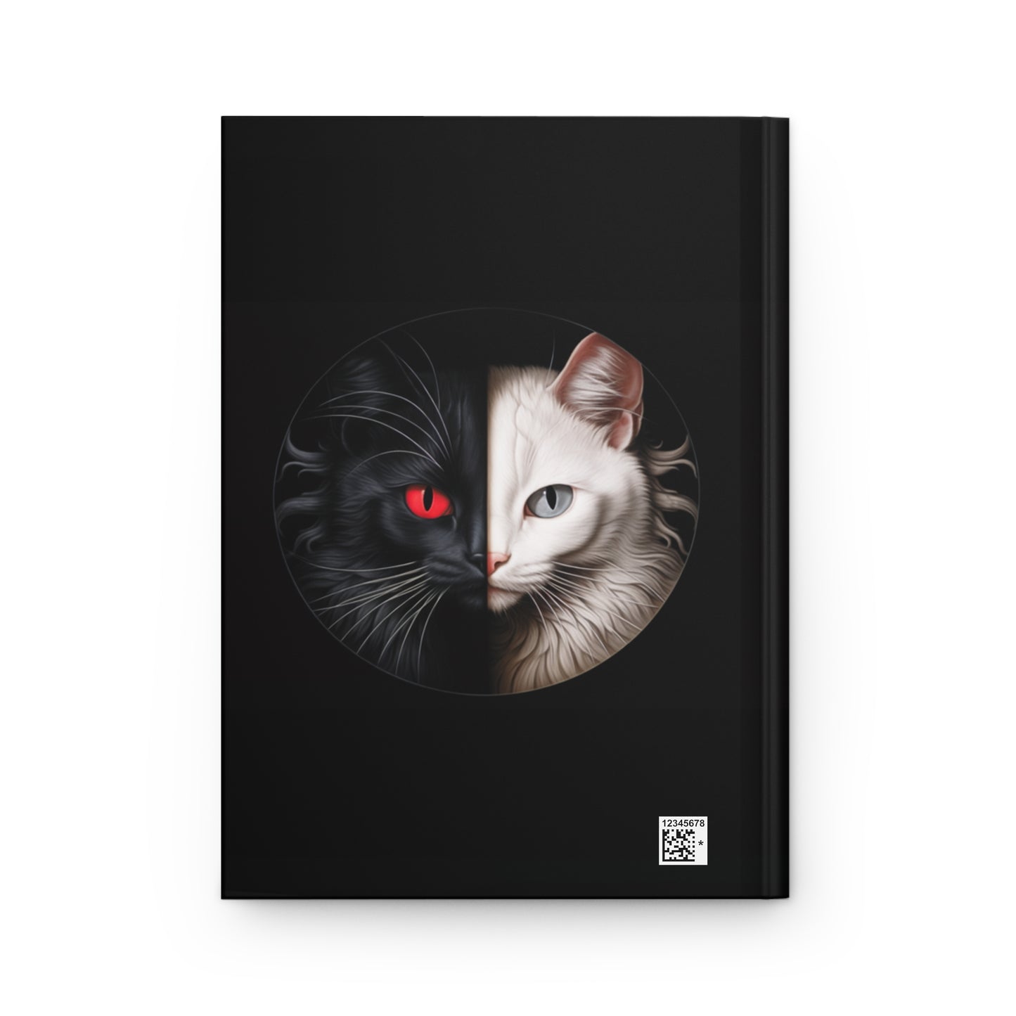 Chimera Cat Hardcover Journal White Cat Black Cat Notebook