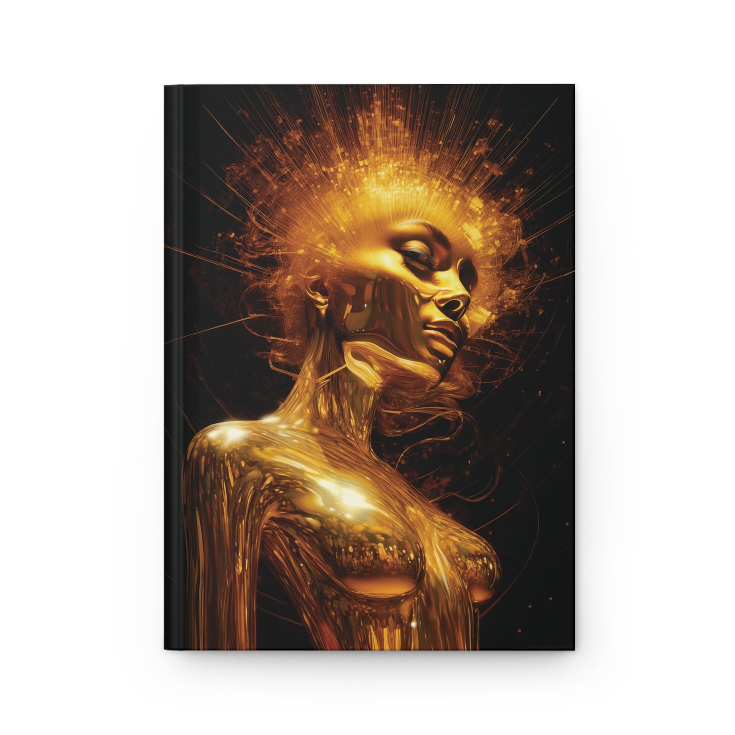 Woman of Gold Hardcover Journal Metal Sculpture Notebook