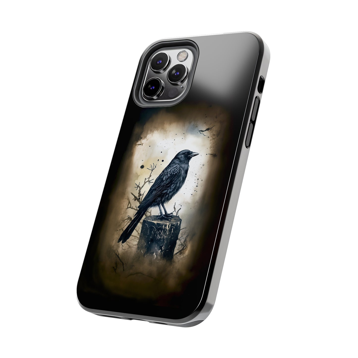 Raven Visage Tough Phone Case for iPhone 15 14 13 12 11 pro max XR XS 7 8 SE Gothic Black phone case Dark Academia iPhone case