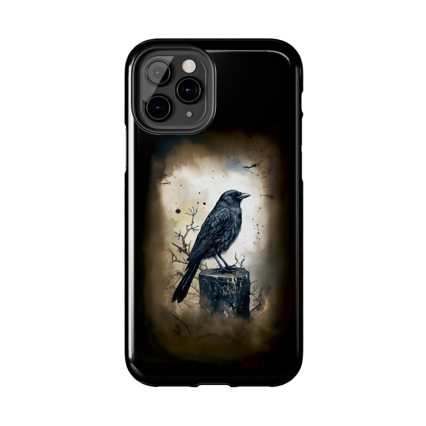 Raven Visage Tough Phone Case for iPhone 15 14 13 12 11 pro max XR XS 7 8 SE Gothic Black phone case Dark Academia iPhone case