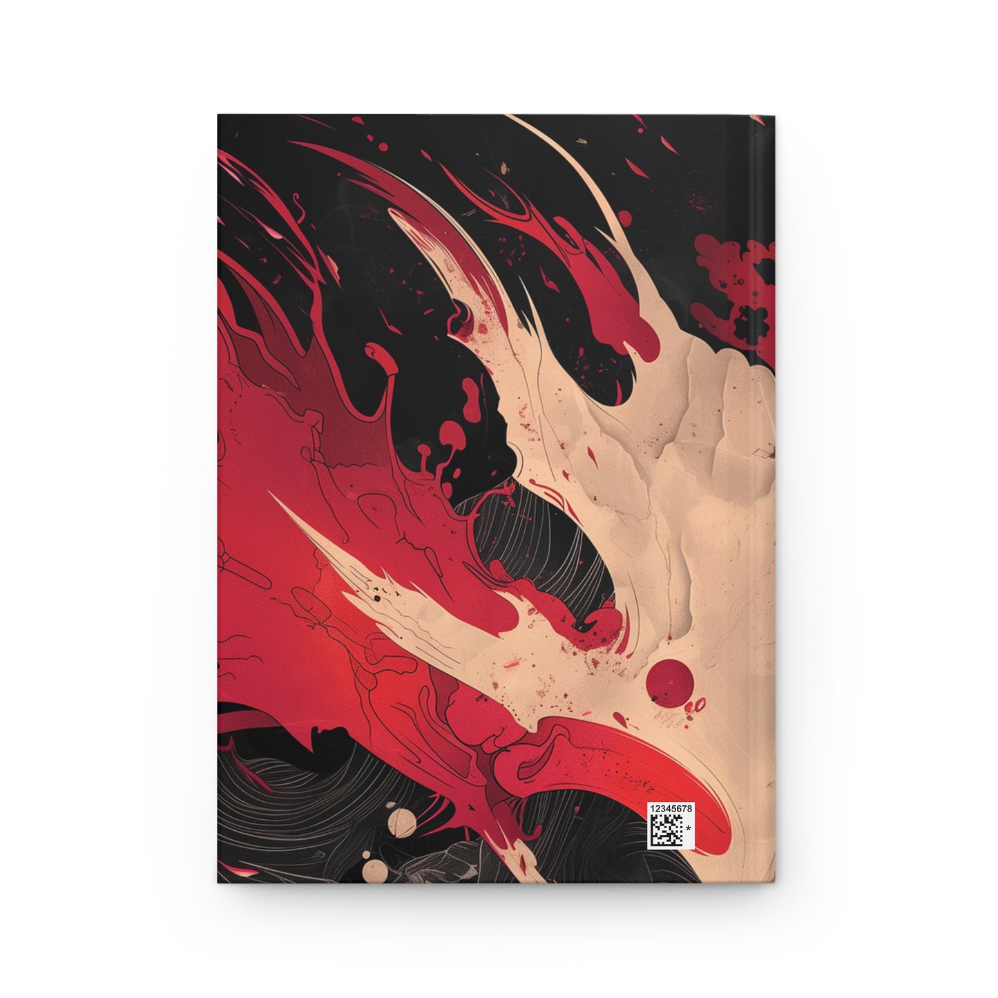 Raven Storm Hardcover Journal Red White Black Notebook