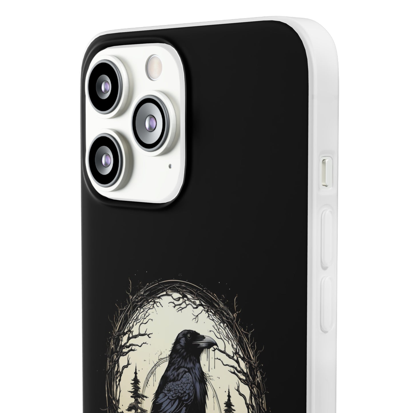 Night's Sentinel Goth Raven Phone Case for iPhone 13 14 pro max Galaxy s22 s23 ultra - optional gift box -dark academia black phone case