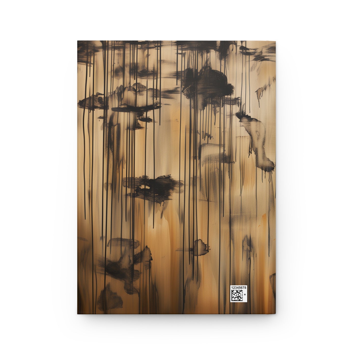 Raven Carving Hardcover Journal Black and Tan Notebook