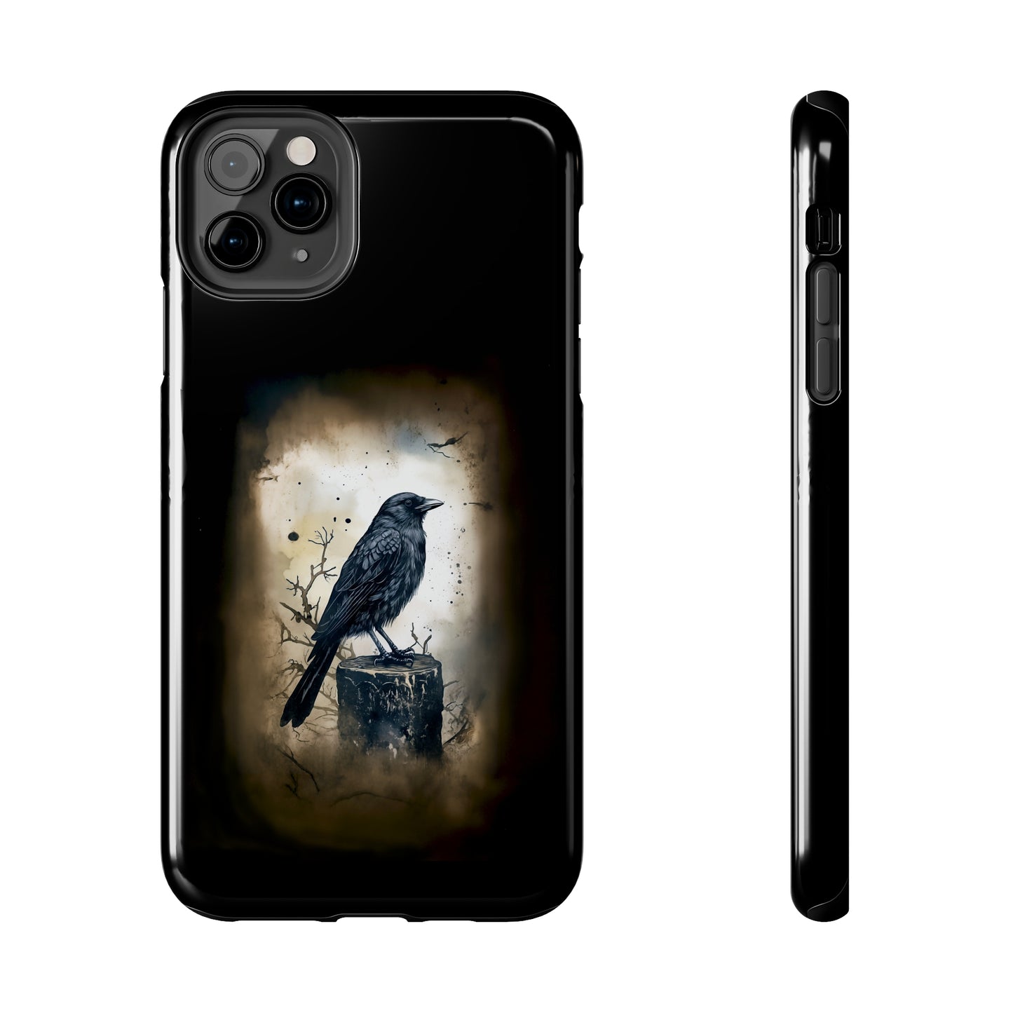 Raven Visage Tough Phone Case for iPhone 15 14 13 12 11 pro max XR XS 7 8 SE Gothic Black phone case Dark Academia iPhone case