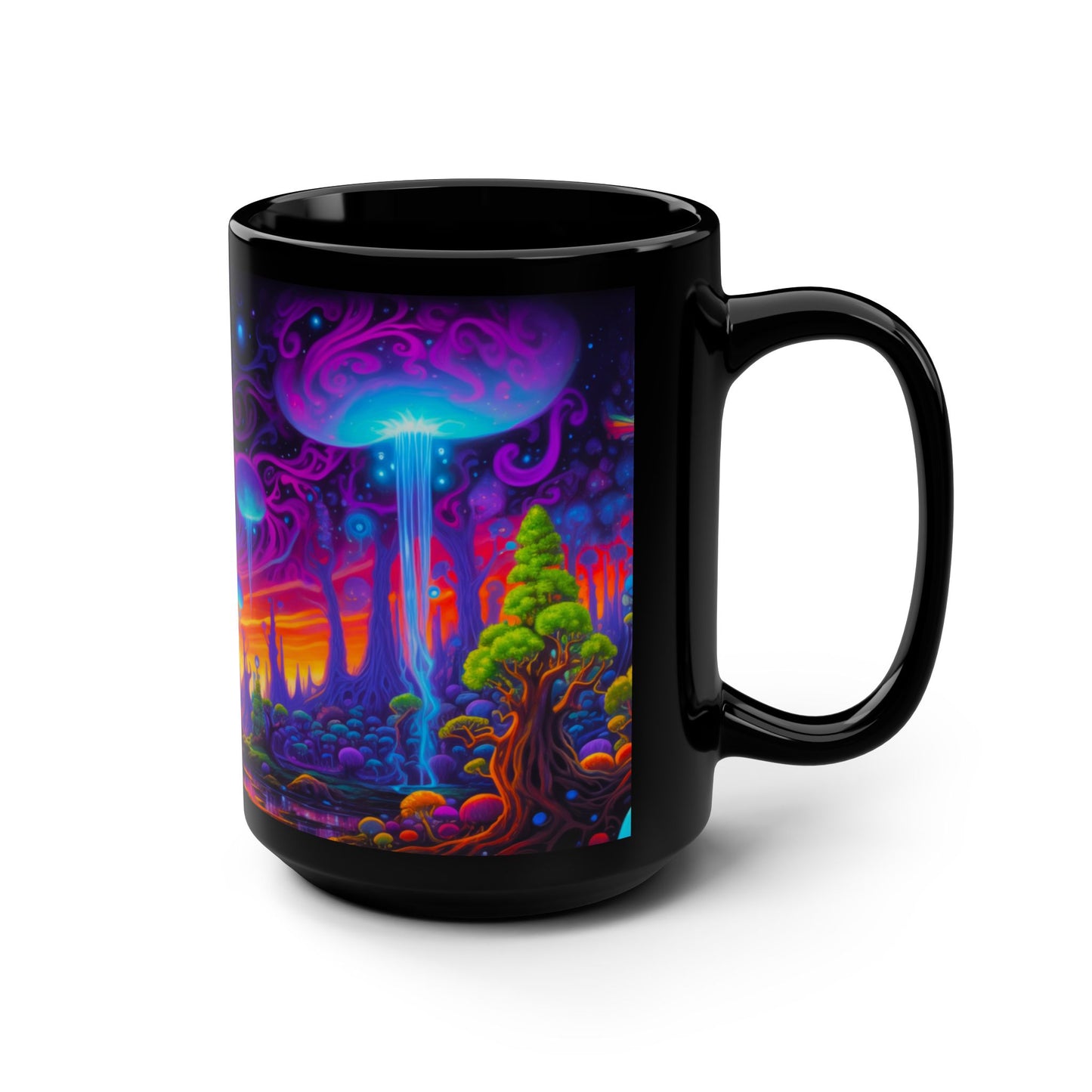 Trippy Marsh 15oz Coffee Mug Colorful Psychedelic Mug