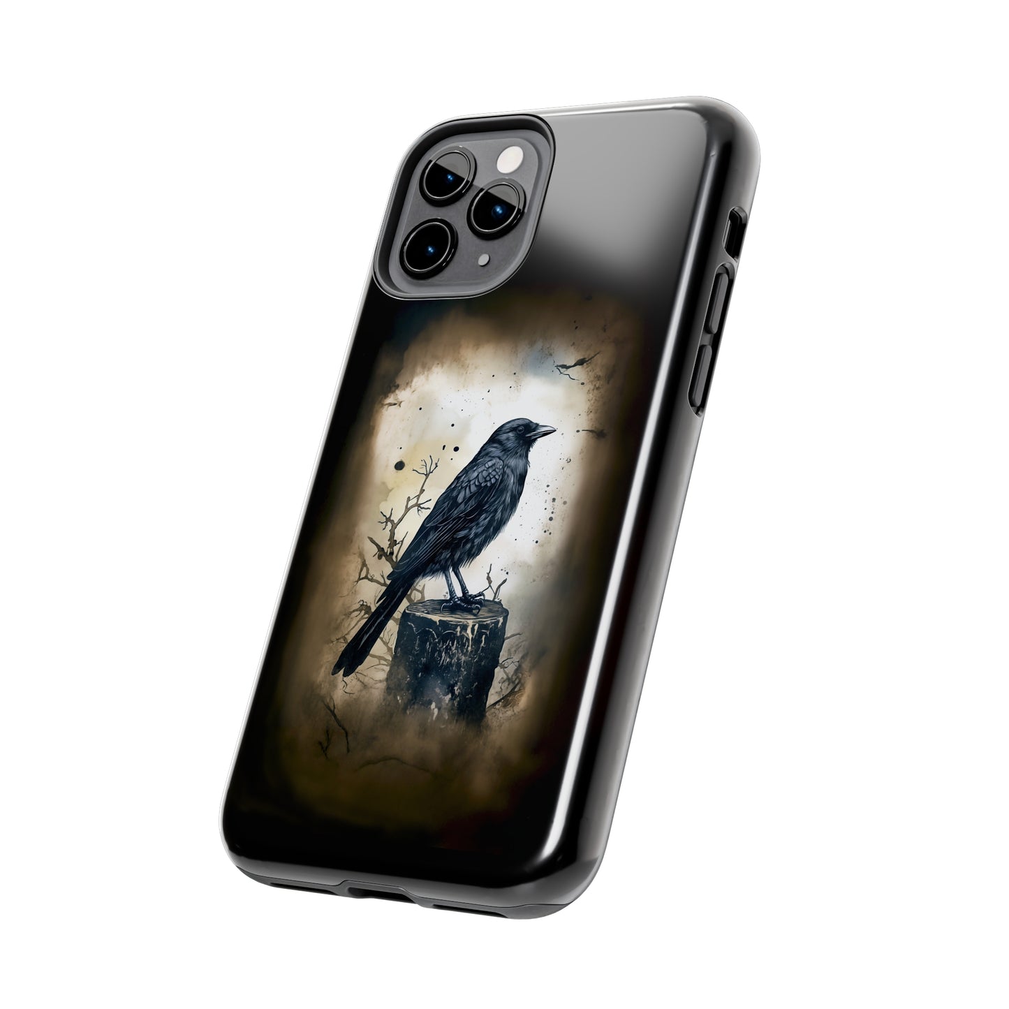 Raven Visage Tough Phone Case for iPhone 15 14 13 12 11 pro max XR XS 7 8 SE Gothic Black phone case Dark Academia iPhone case