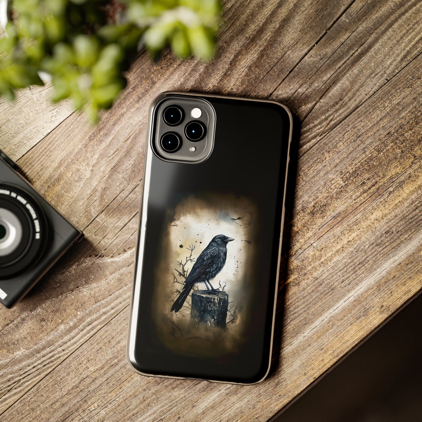 Raven Visage Tough Phone Case for iPhone 15 14 13 12 11 pro max XR XS 7 8 SE Gothic Black phone case Dark Academia iPhone case